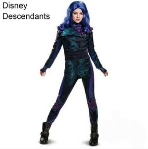 NWT Disney Descendants 3 Mal Girl Deluxe Halloween Costume Large 10-12 Small 4-6